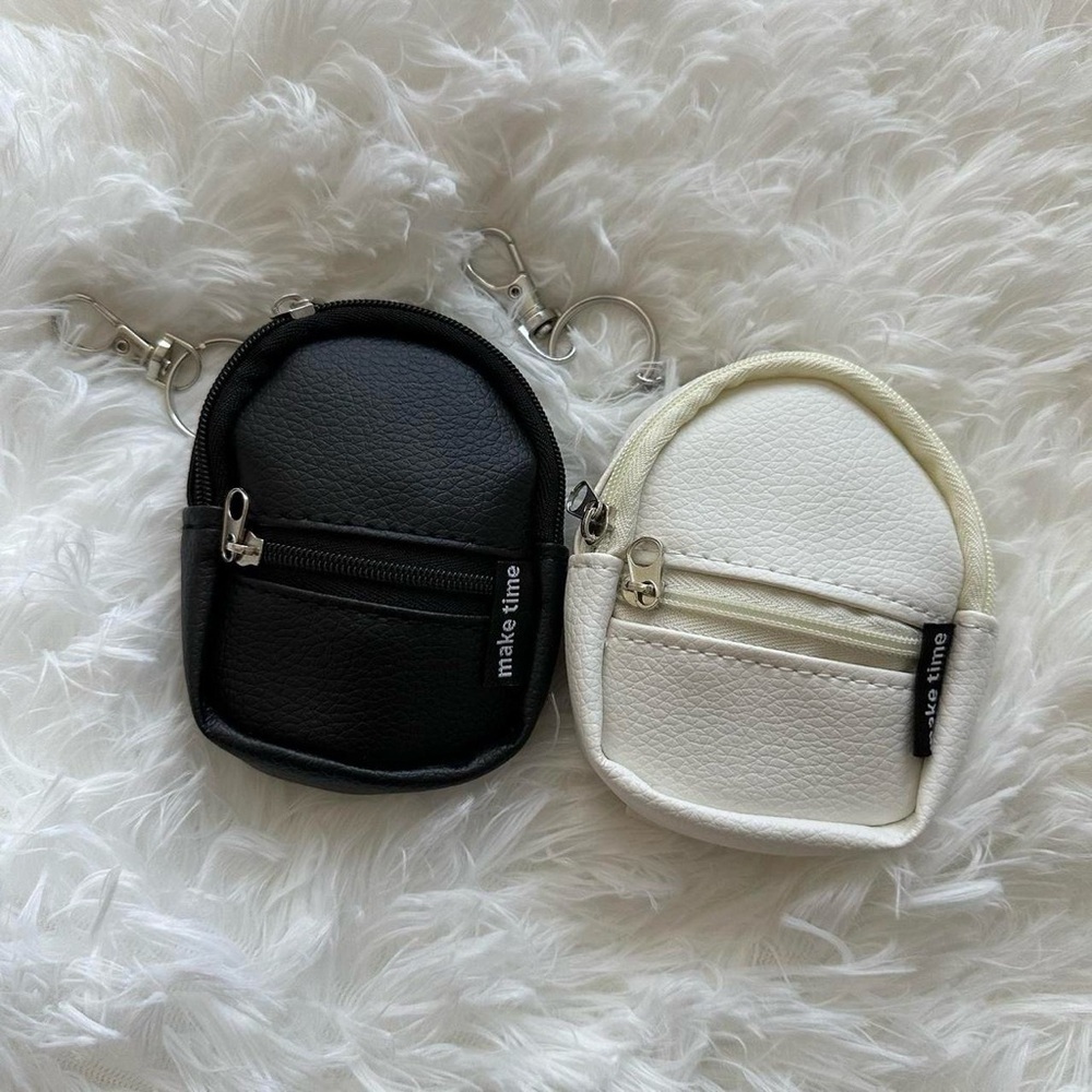 Mini backpack keychain set